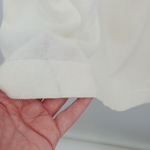 Peruvian Connection Cream DORSAY Midi Knit Skirt Medium Pima Cotton Modal Blend - Picture 8 of 14